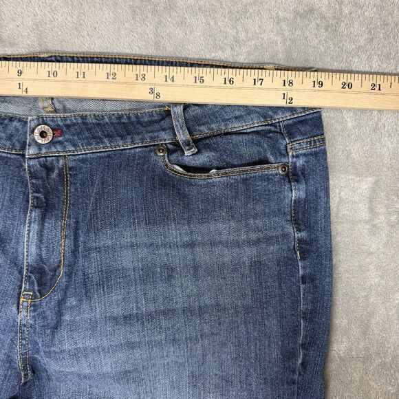 J.Jill Jeans Women’s 18 Blue Denim Straight Fit Slim Boyfriend Stretch Cotton - Picture 7 of 9